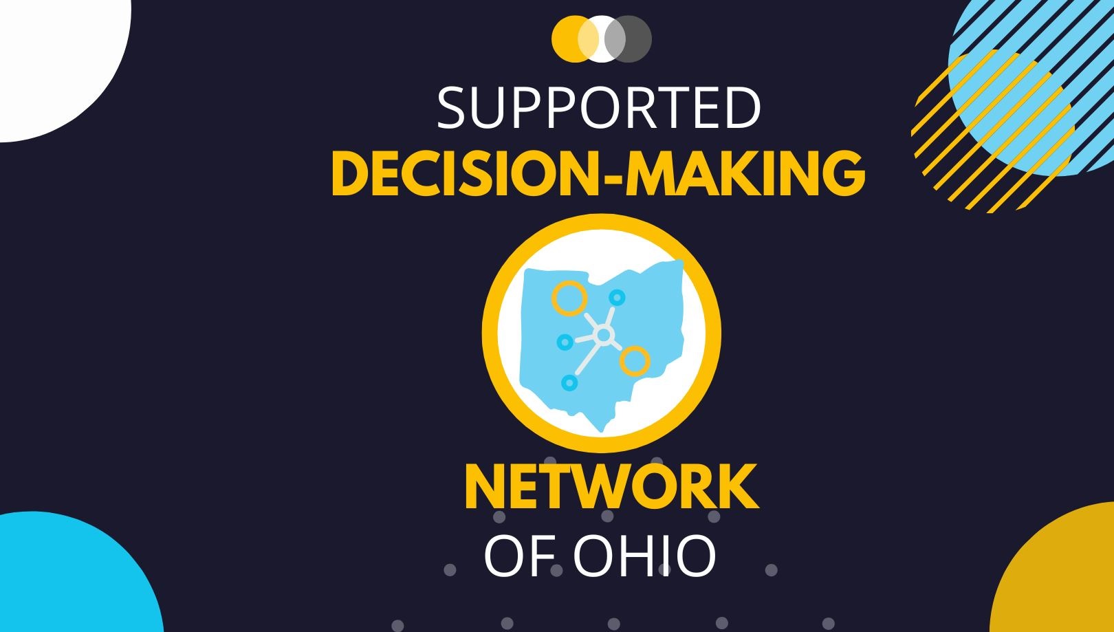 black background with Supported Decision-Making logo